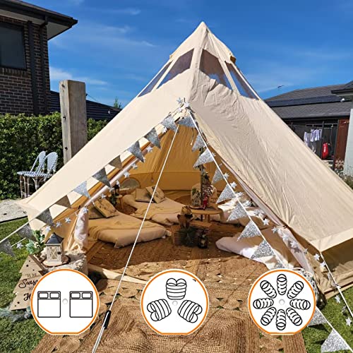 Carpa Bell Canvas 5M para 6-8 Personas 4 Estaciones Impermeable miniatura 5