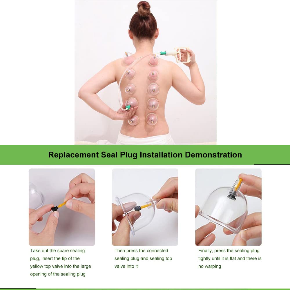 Hsthe Sea Chinese Cupping Therapy Set, 6 Vacuum Air Suction Cups with Pumping Handle - Image 4