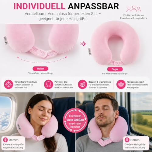 Coussin De Voyage Avion : Egret Coussin de nuque en mousse à mémoire de forme pour les voyages ... – Image 5