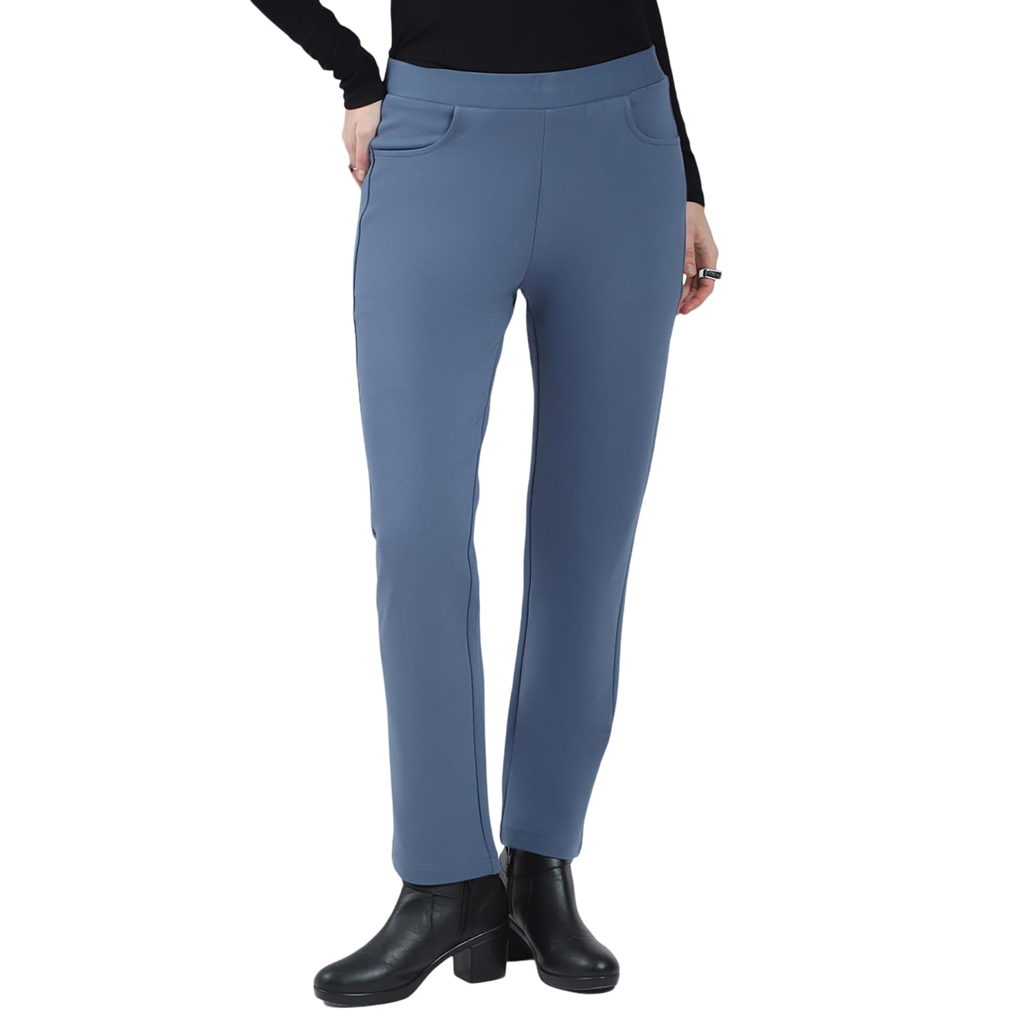monte carlo Women Regular Fit Jegging | Solid Pattern | Stretchable Bottoms with Elastic Waist | Casual Jegging for Women's-picture-26