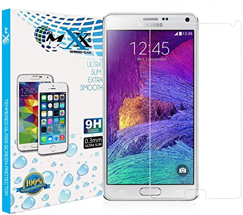 MXX Shatterproof 9H Tempered Glass Screen Protector for Samsung Note 4, 1-Pack (Retail Packaging) MXX Shatterproof 9H Tempered Glass Screen Protector for Samsung Note 4, 1-Pack (Retail Packaging)