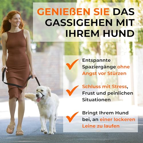 Canny Collar Hundehalfter – Anti-Zug Kopfgeschirr für Hunde | Stoppt Ziehen an der Leine sanft & effektiv | Trainingshilfe für entspannte Spaziergänge – Größe 6, Schwarz