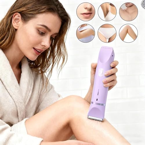 Rasoir électrique femmes 400mAh à deux têtes interchangeables zone bikini
