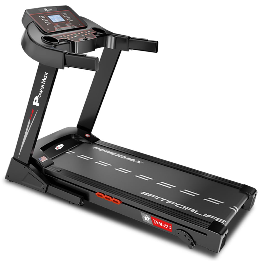 PowerMax Fitness TAM-225 2HP (4HP Peak) Motorized Treadmill with Free Installation Assistance, Home Use & Manual Incline-image-46
