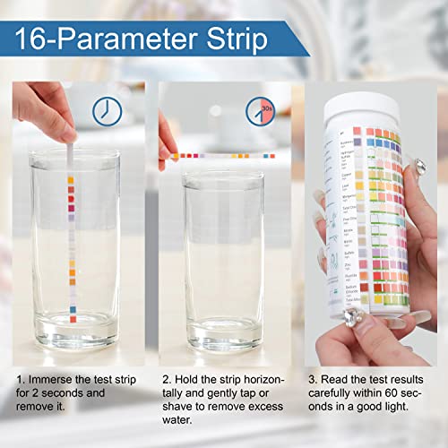 Lawnful 17-Way Drinking Water Test Kit, 2 Pcs Coliform Bacteria Test Kit & 100 Water Test Strips, Home Water Quality Test Kit Detect Ph thumb #2