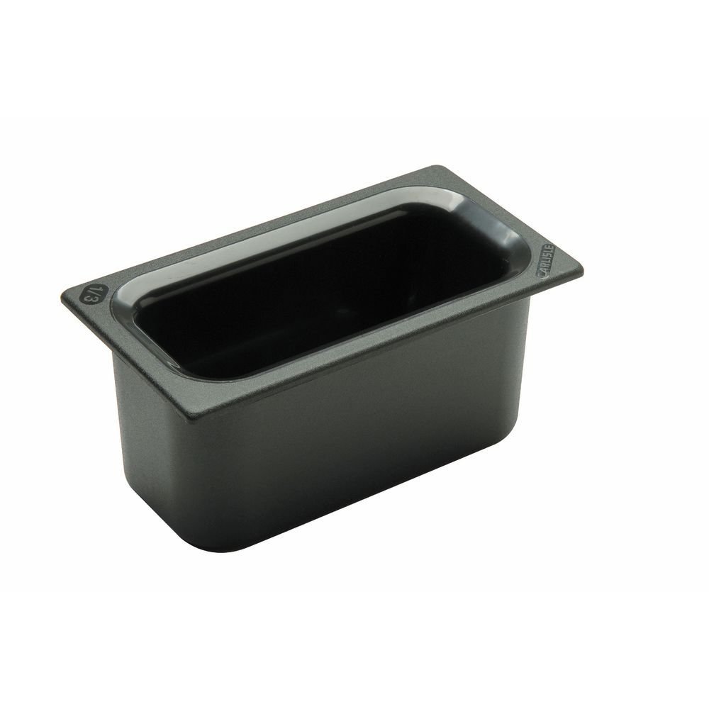 Carlisle Coldmaster® 5 1/10 qt Black ABS Plastic Food Pan - 1/3 Size 6"D by Carlisle Paddles – Plastic, Black