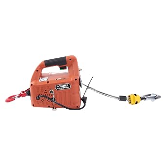 3 in 1 Electric Hoist Winch 660lb, 16ft/min Manual|Cable|Wireless Remote Control, 38ft Portable Power Electric Lift with Sling Strap
