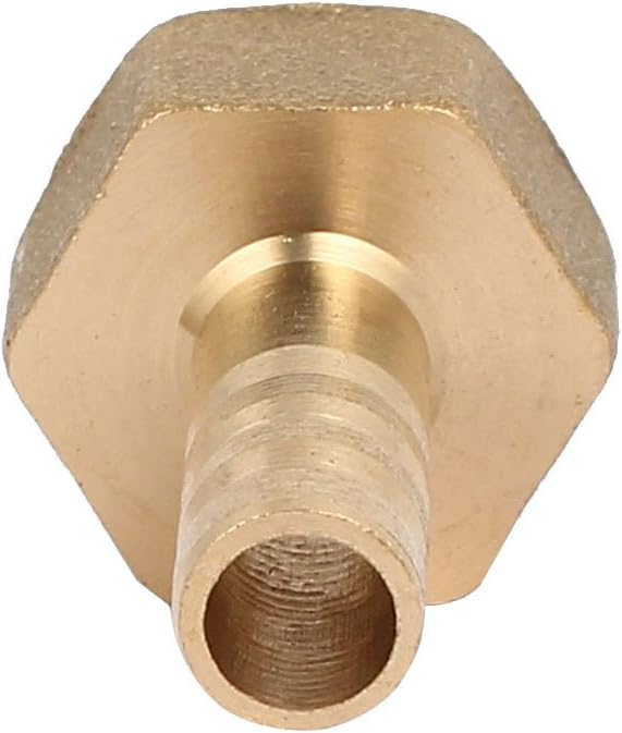 sourcingmap 3/8BSP Female Thread 8mm Hose Barb Brass Tubing Coupler Connector Fitting 8pcs - Image 5