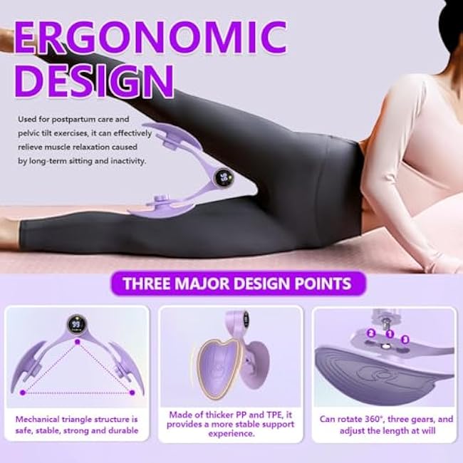 Thigh Master,Kegel Exerciser,Pelvic Floor Muscle,Pelvic Floor Exercise Devices,Thigh Master Thigh Exerciser for Women,Hip Trainer Kegel Exerciser,Pelvic Floor Trainer for Postpartum Rehabilitation