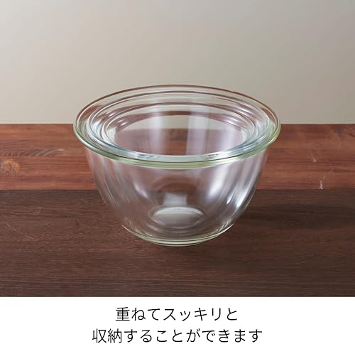 Miniatura 6 de HARIO MXPF-4904-W Heat Resistant Glass Bowl with Microwave Lid Set of 3, 30.5 fl oz (900 ml), 59.1 fl oz (1,500 ml), 2,200 ml, BUONO Kitchen Multi