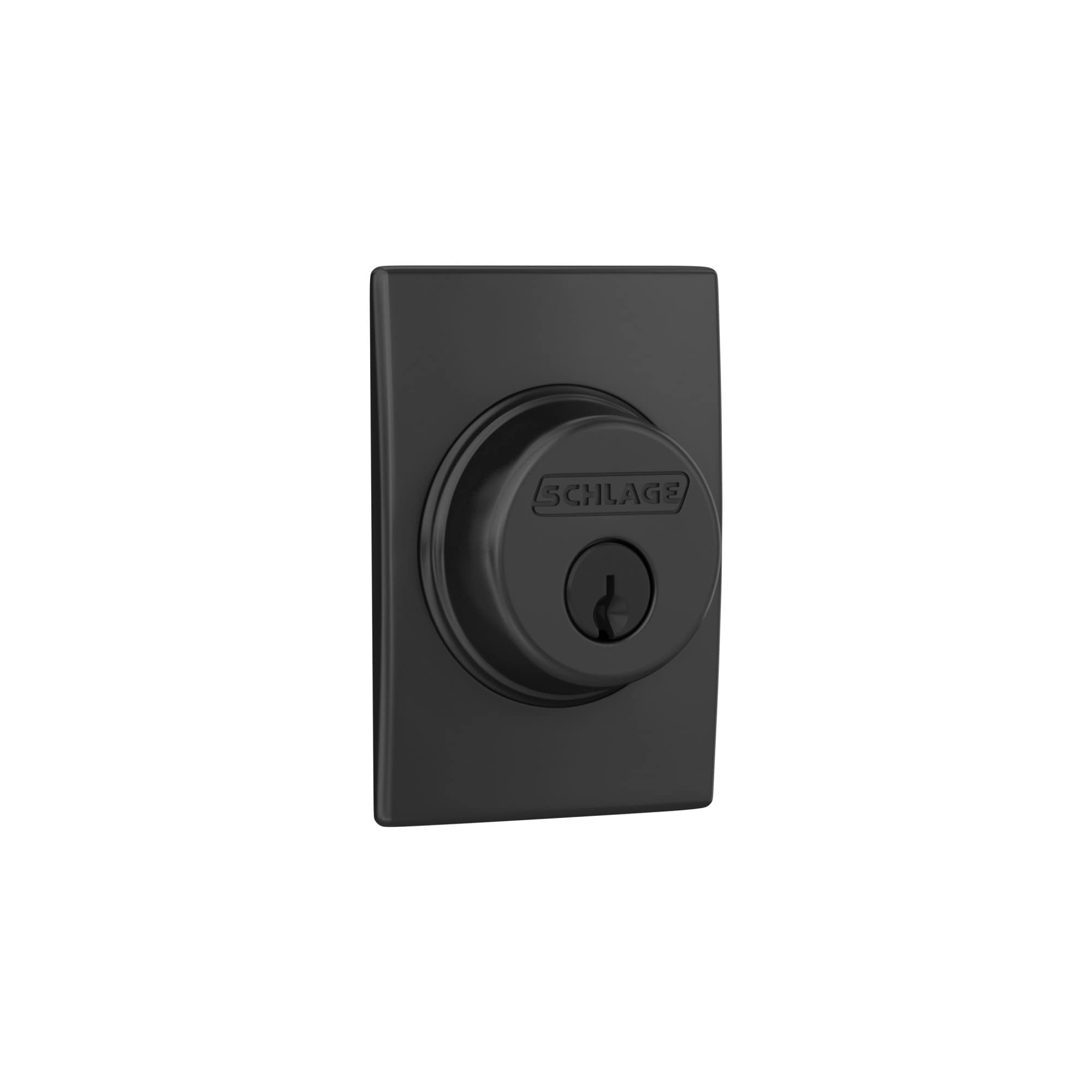SCHLAGEB60 N CEN 622 Deadbolt with Century Trim, Keyed 1 Side, Highest Residential Security, Matte Black
