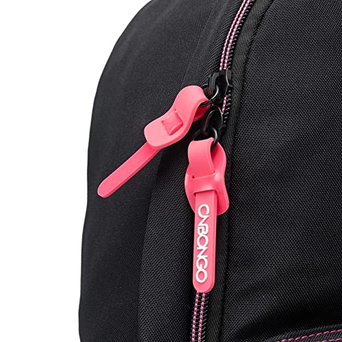 Mochila Onbongo Impermeável Reforçada Faculdade Viagem (Preto/Rosa)