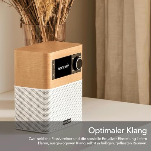 sonoro Stream Internetradio (UKW, Bluetooth, DAB, Spotify, Amazon, Deezer, spritzwassergeschützt)...