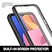 ONOLA Designed for Galaxy A20S Case,Three Defense Built-in Screen Protector Crystal Clear Full Body Shockproof Slim Fit Cover for Samsung Galaxy A20S Phone (Clear/Black)