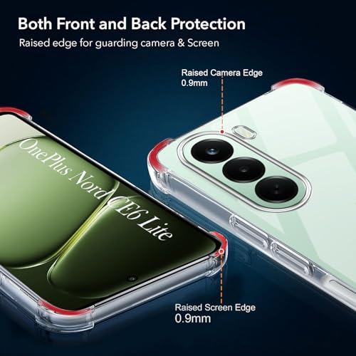 Image of Jkobi Shockproof Crystal-Clear Back Cover for OnePlus Nord CE 6 Lite (Anti Yellow Case | Drop & Camera Protection | Hard Polycarbonate)