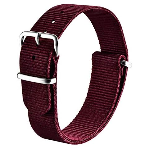 LANDWIN Quick Release NATO Style Nylon Watch Strap for Digital and Analogue Watches, Men and Women Watch Bands with Multiple Choices in Buckles, Colors and Sizes (14mm 18mm 20mm) Cover