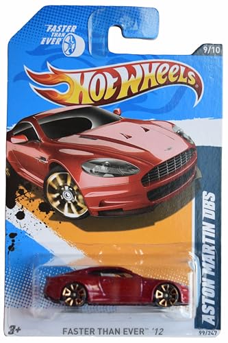 Hot Wheels Aston Martin DBS escala 1:64 rojo miniatura 1