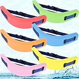 Civaner 6 Pcs Flotation Swim Belt Bulk Snorkel Float Belt with Adjustable Straps Water Aerobics Equipment Training Ski Water Fitness Exercises Waist Flotation Belt for Adults Women Men, 6 Colors