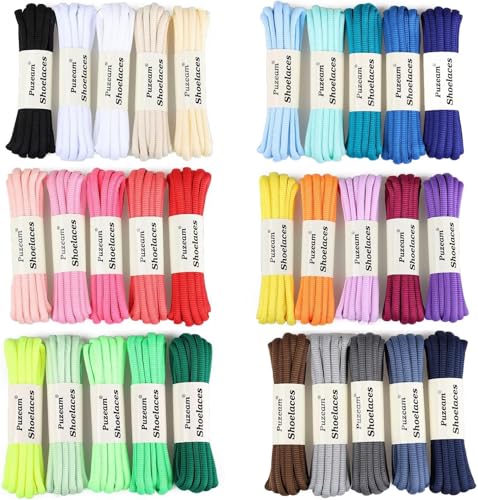 2 pairs oval athletic shoelaces 30 colors 1434 half round shoe laces for sneakers