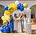 Lemon Balloon Arch Kit Royal Blue Yellow White Balloon Garland Kit for Bridal Showers Baby Showers Birthday Parties Photo Backdrop Decor