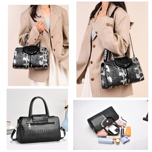 Image of Medium Satchel Handbag Shoulder Crossbody Purse Top handle Hobo bags for Women