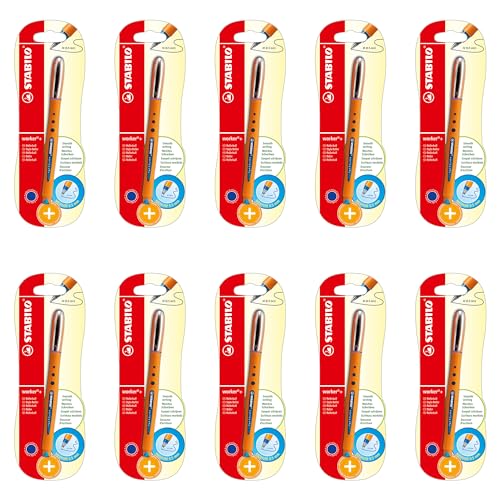 STABILO - Tintenroller - worker+ - medium - 10x Einzelstift - blau