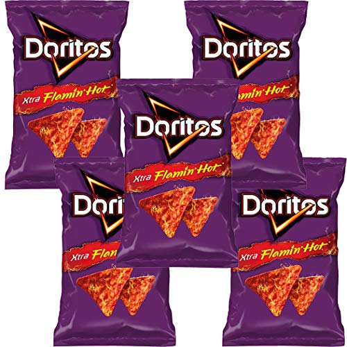DORITOS EXTRA FLAMIN HOT 62g (Box with 5 bags)