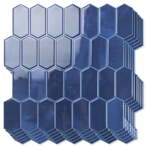 Art3d 10-Sheet Heavy-Duty Peel and Stick Backsplash, Self-Adhesive Vinyl Wall