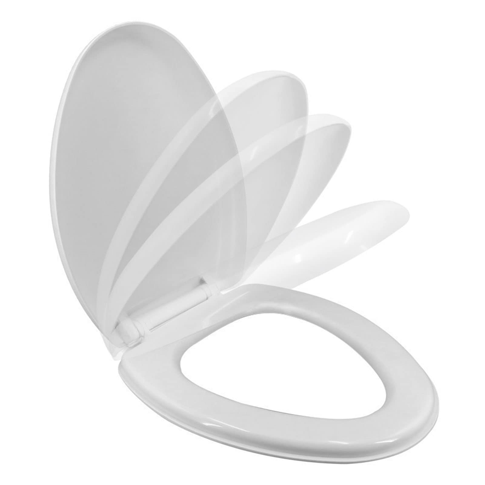 Dxpsxjl One Color Elongated, Toilet, Seat, Soft Close, Close, Built-In, P Easy To Install And Clean, Pp Material, White, Adjustable, Lightweight, Durable, Portable, User-Friendly, Potty, Training