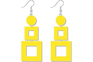 Vibrant Acrylic Earrings: A Blast of Color and Retro Charm