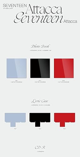 Miniatura 2 de Diecisiete Attacca 9 Contenido del Mini Álbum+Póster 1p+Juego de Tarjeta de Fotografía de Mensaje+Seguimiento (OP.3)