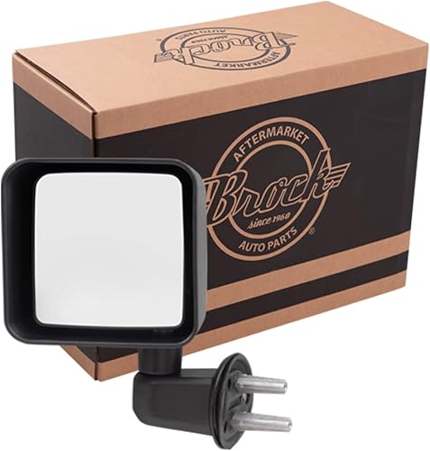 Miniatura 1 de Espejo retrovisor lateral manual del conductor de repuesto texturizado compatible con Wrangler JK 2007-2017 2018 Wrangler JK 68081251AA