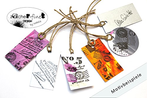 ZAcheR-fineT Osterstempel FROHE OSTERN - Hasen Stempel Für Osterkarten & Geschenke | Handgemachter Textstempel