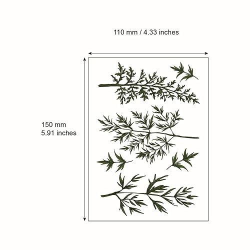 Miniatura 2 de SanerLian Pegatina temporal de tatuaje de helecho verde, impermeable, hojas de plantas, girasoles, adultos, hombres y mujeres, vintage, 5.9 x 4.3