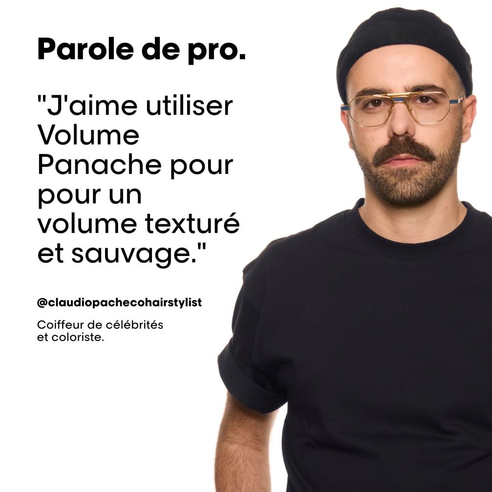 L'OREAL PROFESSIONNEL - Spray Coiffant Volume Panache Tecni Art - Volume Sauvage Maximal & Fini Mat Poudré - Homme & Femme - Sans Résidus & Toucher Sec - Convient aux Cheveux Raides à Bouclés - 250 ml