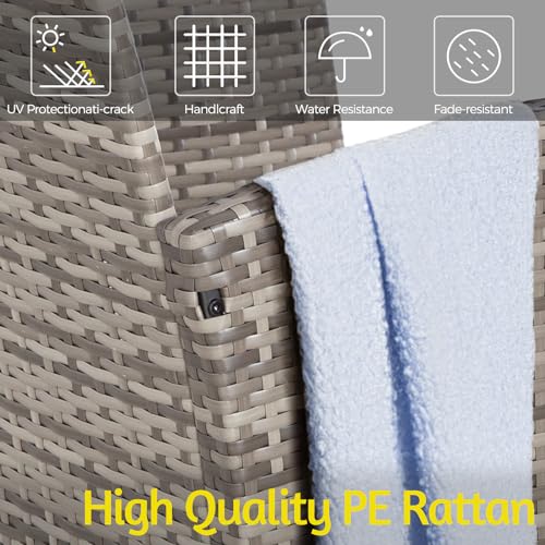 image for HYDRAGARDEN 4 Piece Outdoor Furniture Set, Patio Wicker Sectional Sofa