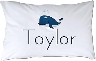 Pattern Pop Personalized Toddler Size Whale Pillowcase with Pillow Included