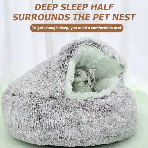 YOYIAG Cat Beds for Indoor - Soft Cute Cat Cave with Non-Slip Bottom, Fits Small Pets, Supplies, Warm for Sleeping Playing - Image 3