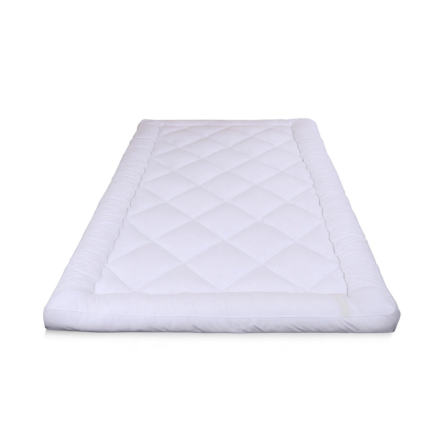 Neo Surmatelas extra épais de 10 cm en mousse à mémoire de forme douce en fibre de peluche respirante en tissu matelassé en losanges élastiques antidérapantes pour s'adapter à toutes les tailles de