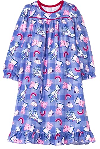 Peppa Pig Toddler Girls Flannel Granny Gown Nightgown, Purple, Size 2T