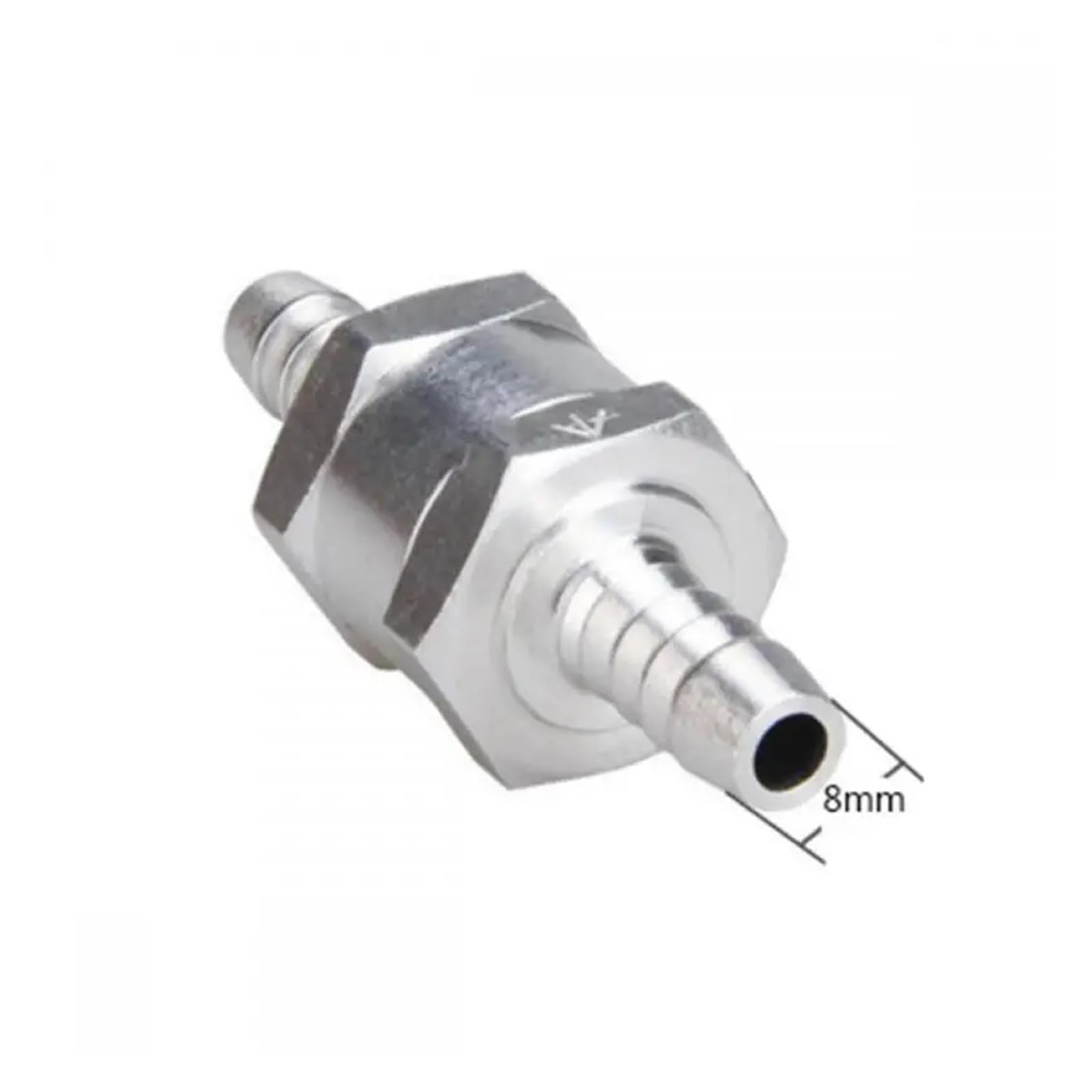 Zawór zwrotny paliwa, Stop aluminium, benzyna wysokotemperaturowa(8mm)