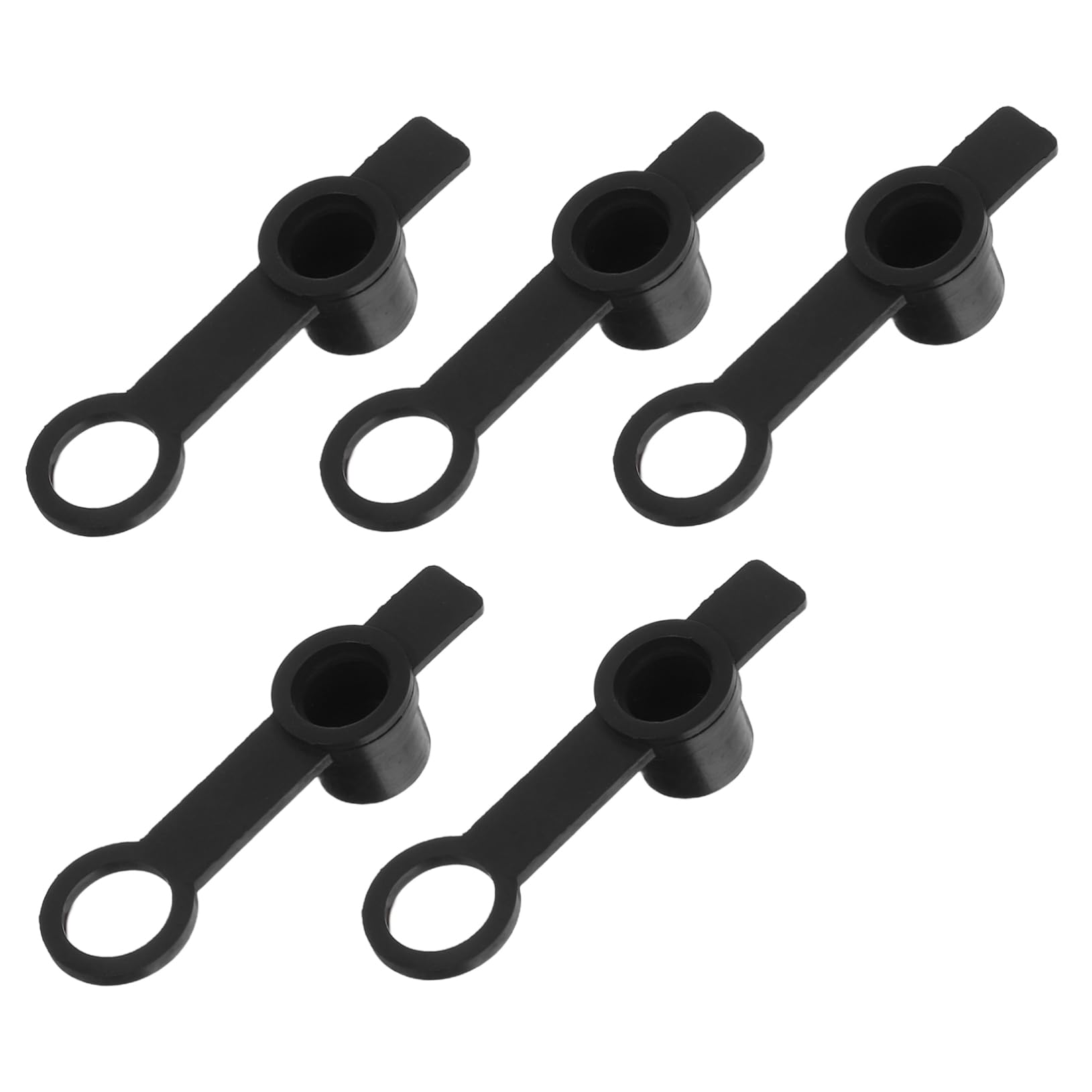 STOBAZA 5pcs Nipple Cover High- Tank Regulator Rubber Fill Cap with Quick Disconnect Design Protection for Nipple Black