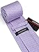 HISDERN Purple Ties for Men Lavender Tie and Pocket Square Classic Polka Dot Silk Necktie Handkerchief Elegant Formal Wedding Party Men's Neckties