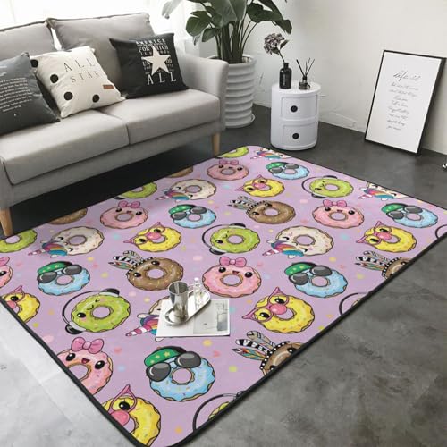 Tapis intérieur doux lavable grand format pour salon moderne