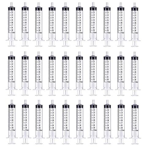Betinyar Spritze, 30Pack 10ml Plastikspritze, Kunststoffspritze, Dosierspritze ohne Nadel für wissenschaftliche Labors, Flüssigkeitsmessung und -abgabe, Tierfütterung, Pflanzenbewässerung Cover