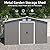 Luteren Outdoor Storage Shed 10FT x 12FT,Clearance with Lockable Door Metal Garden Shed Steel Anti-Corrosion Tool Storage House Waterproof for Backyard Patio (Gray)