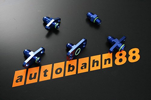 Autobahn88 Aluminum Fuel Rail Adapter - Compatible With Mitsubishi, An6 Outlet #TOP1