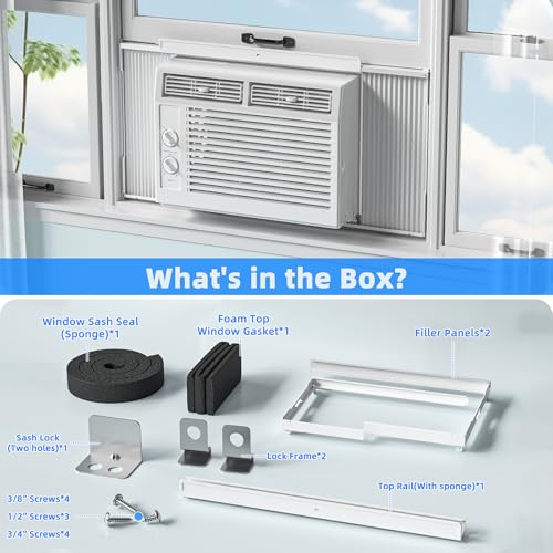 Image of Antarctic Star 5,000 BTU Small Window Air Conditioner Unit Cool Up to 150 Sq.ft, Window AC Unit with Cool and Fan Mode, Quiet Operation, Adjustable Window Fit, Intuitive Mechanical Controls, White