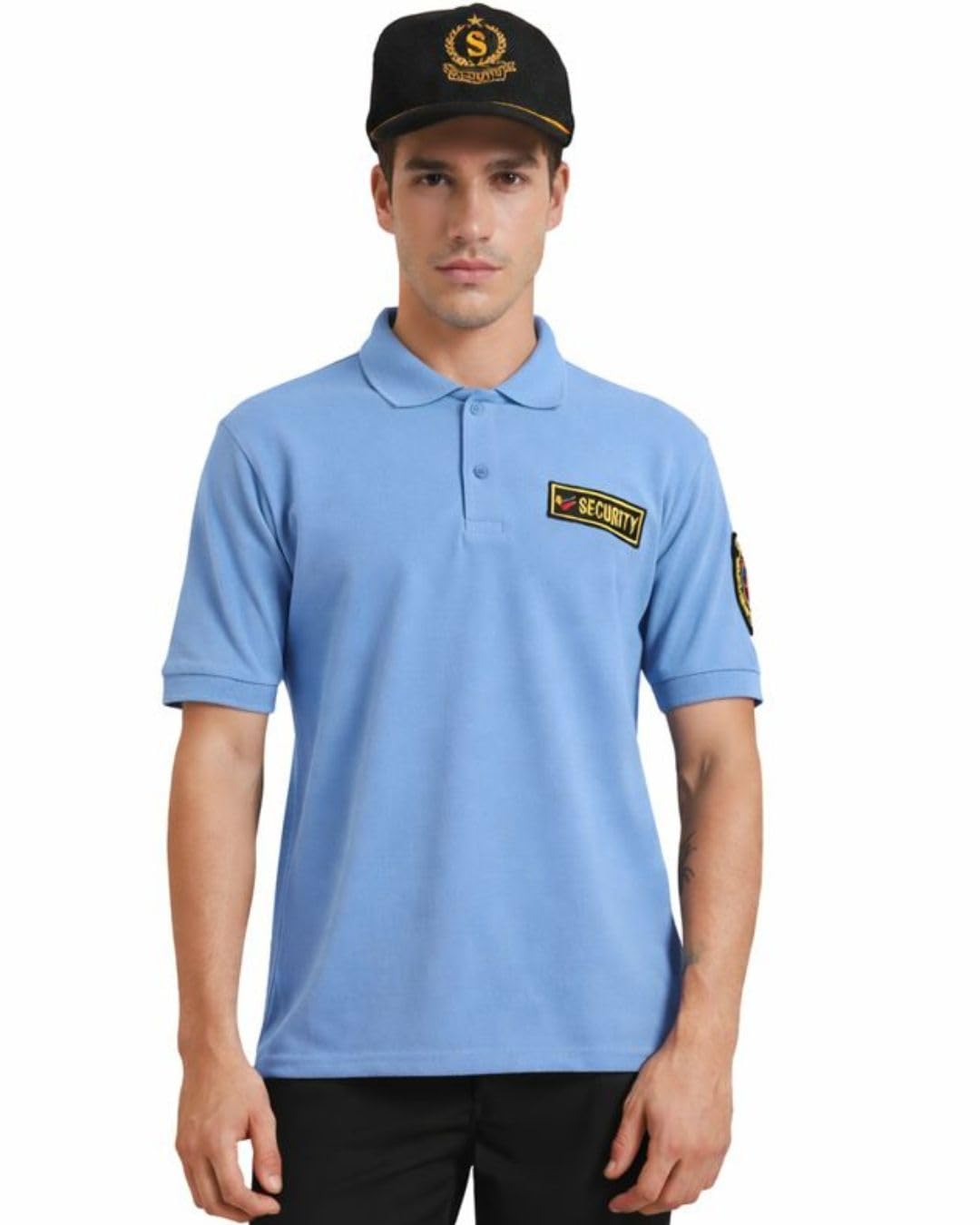 Security Guard Uniform Polo T-Shirt for Men | Professional Duty Wear | Breathable Fabric | Comfortable Fit | Security Print Front & Back | Sizes M–XXL-picture-12