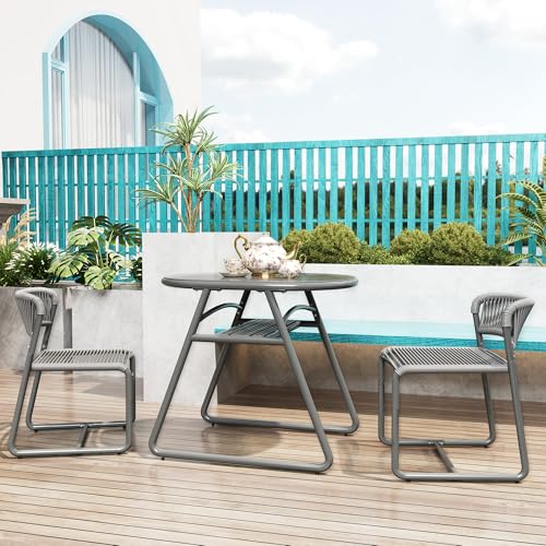Ensemble bistrot extérieur anticorrosion : la solution durable pour petits balcons et terrasses - 3